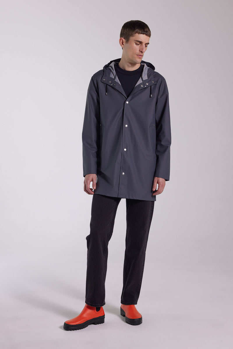 Stutterheim Stockholm Lightweight Raincoat Charcoal