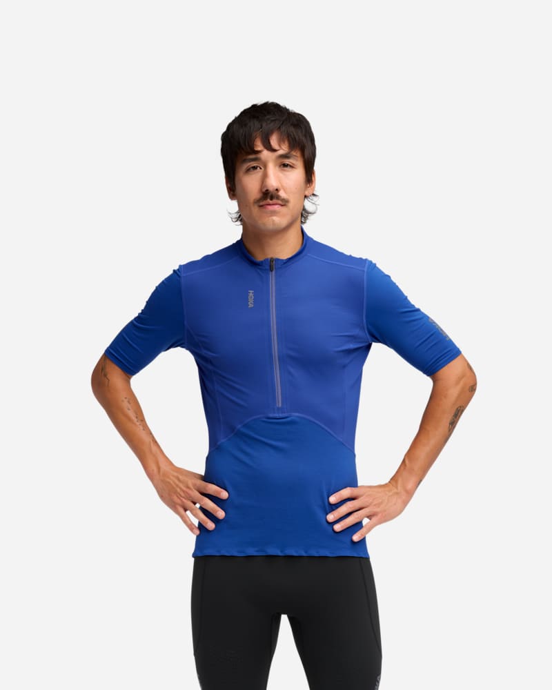 HOKA Skybreeze Short Sleeve Zip Top Ultramarine