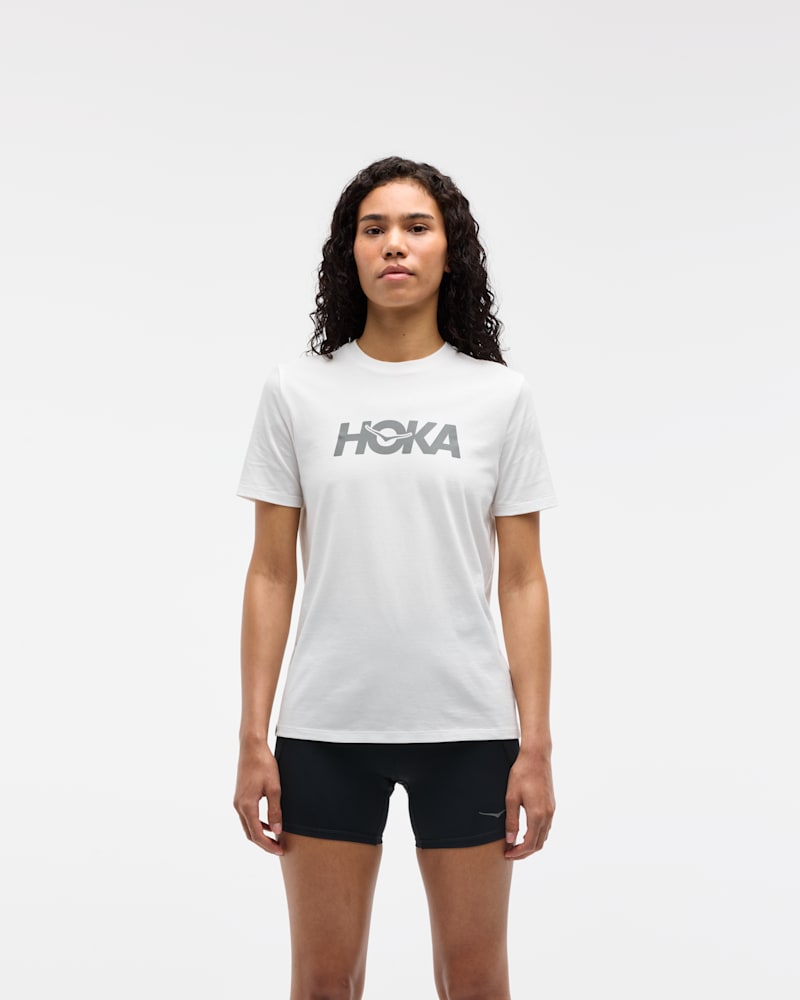 HOKA Core Logo Graphic T-Shirt in White
