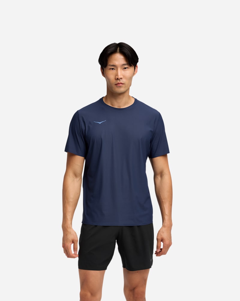 HOKA Airolite Short Sleeve Topin Midnight Bluemall