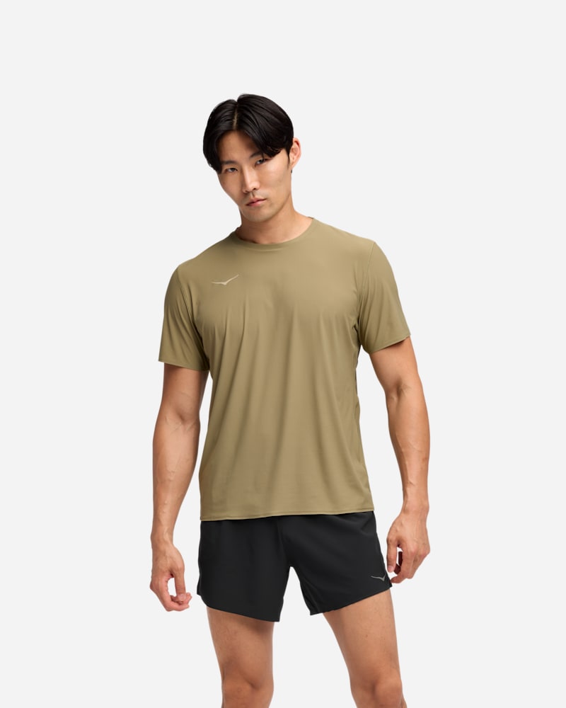 HOKA Airolite Short Sleeve Top 2.0 in Wild Mushroom