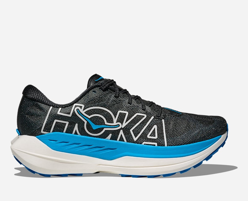 HOKA Rocket X Trail Shoes Black Skyward Blue