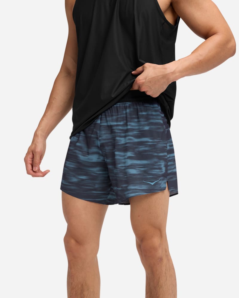 HOKA Glide'' Shorts W Brief Blue Blurredium