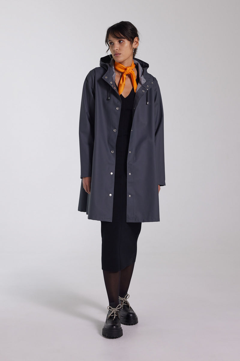 Stutterheim Mosebacke Lightweight Raincoat Charcoal