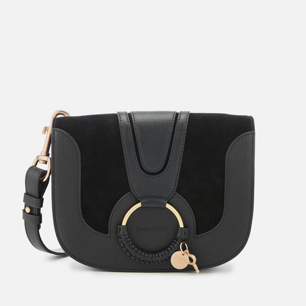 See by Chloé Hana Leather and Suede Saddle Bag