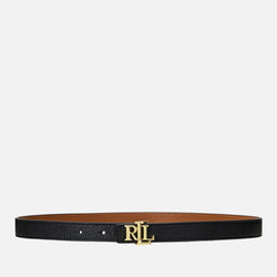 Lauren Ralph Lauren Women's Reversible 20 Skinny Belt Black/Lauren Tan