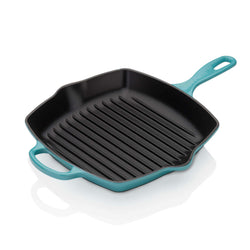 Le Creuset Signature Cast Iron Square Grillet - 26cm - Teal