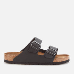 Birkenstock Men's Arizona Oiled Leather Double Strap Sandals Black