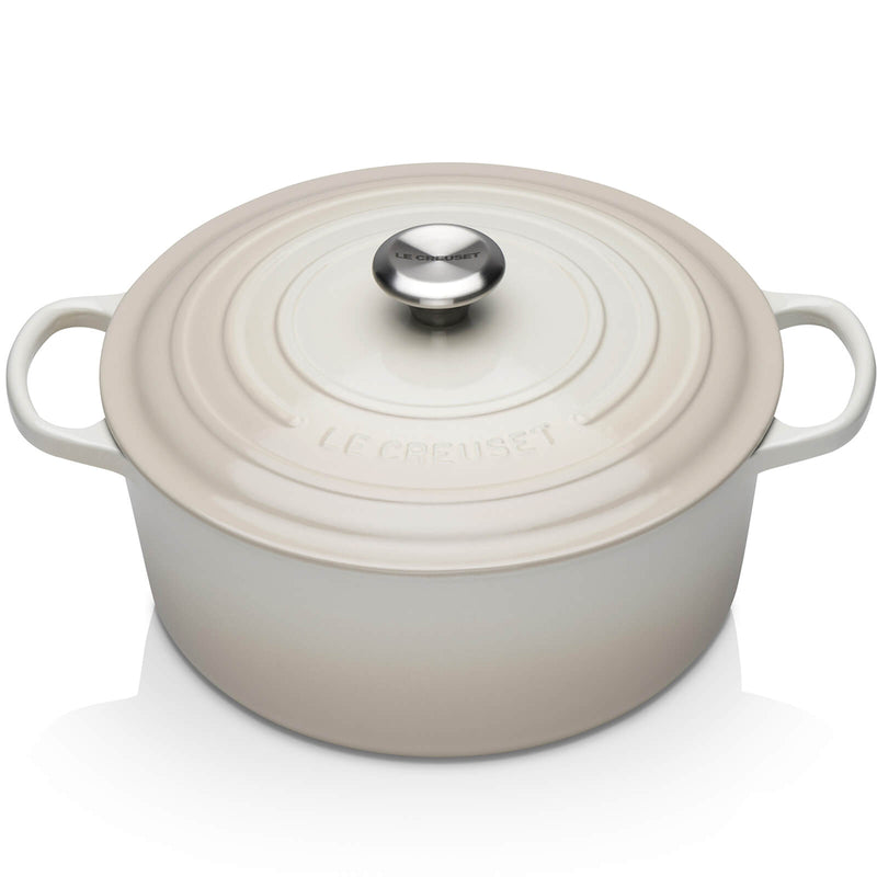 Le Creuset Signature Cast Iron Round Casserole Dish - 28cm - Meringue