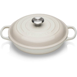 Le Creuset Signature Cast Iron Shallow Casserole Dish - 26cm - Meringue