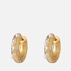 Anni Lu Gem in a Hoop GoldPlated Earrings