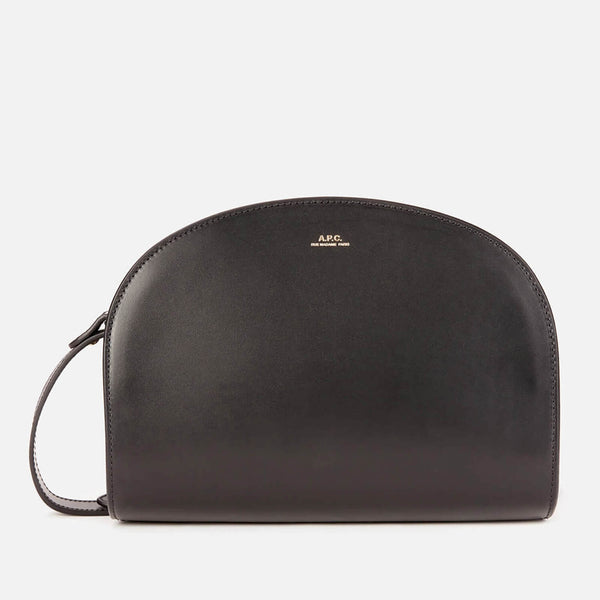 A.P.C. Demi-Lune Leather Crossbody Bag