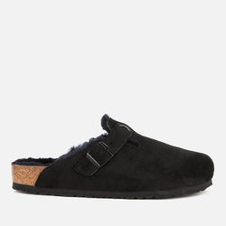 Birkenstock Men's Boston Shearling Lined Mules Black