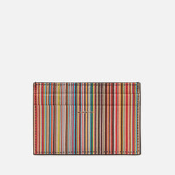 PS Paul Smith Striped Leather Credit Card Case