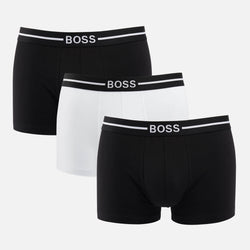 BOSS Bodywear Men's Organic Cotton 3Pack Trunks Black