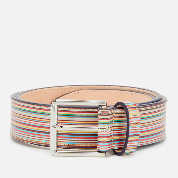 Paul Smith Wide Stripe Leather Belt