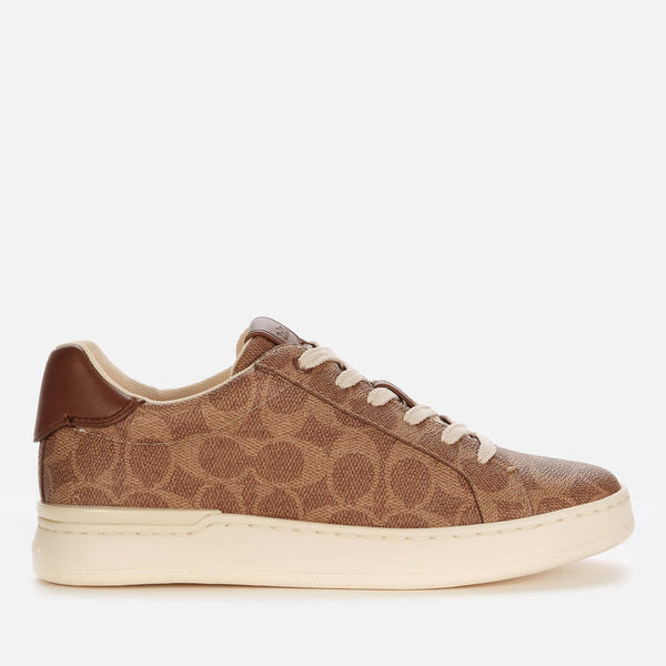 Coach Women's Lowline Coated Canvas Trainers - Tan 