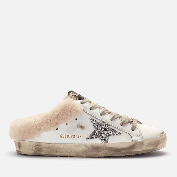 Golden Goose Women's Superstar Sabot Leather/Shearling Trainers 