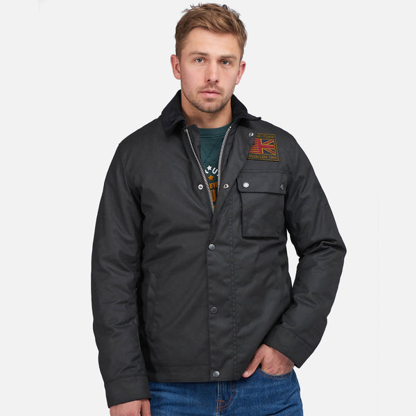 Barbour International X Steve McQueen Men's Workers Wax Jacket Black