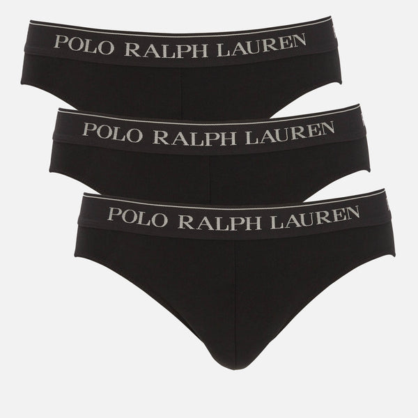 Polo Ralph Lauren Men's 3 Pack Briefs Black/Multi Waistband