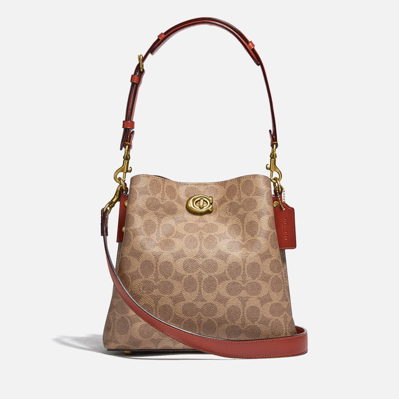 Coach Willow Signature CoatedCanvas Leather Bag