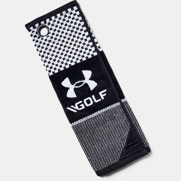 Under Armour Bag Golf Towel Black Black White