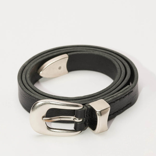 Our Legacy Men's 2cm Leather Belt Black