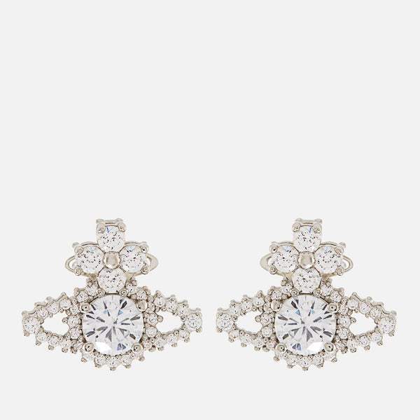 Vivienne Westwood Women's Valentina Orb Earrings Platinum/White