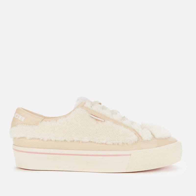 Coach Women's Citysole Shearling Platform Trainers - Natural/Chalk 