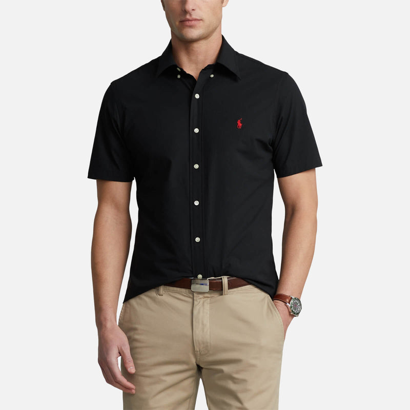 Polo Ralph Lauren Men's Poplin Short Sleeve Shirt Polo Black