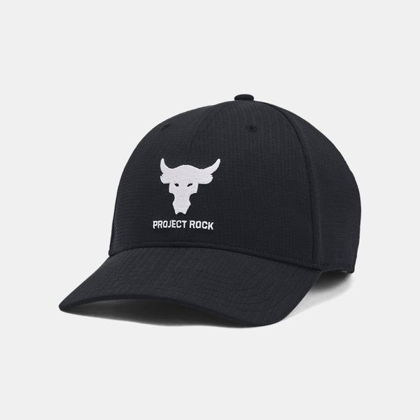 Under Armour Project Rock Trucker Hat Black White