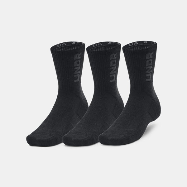 Under Armour -Maker -Pack Mid-Crew Socks Black Pitch Gray