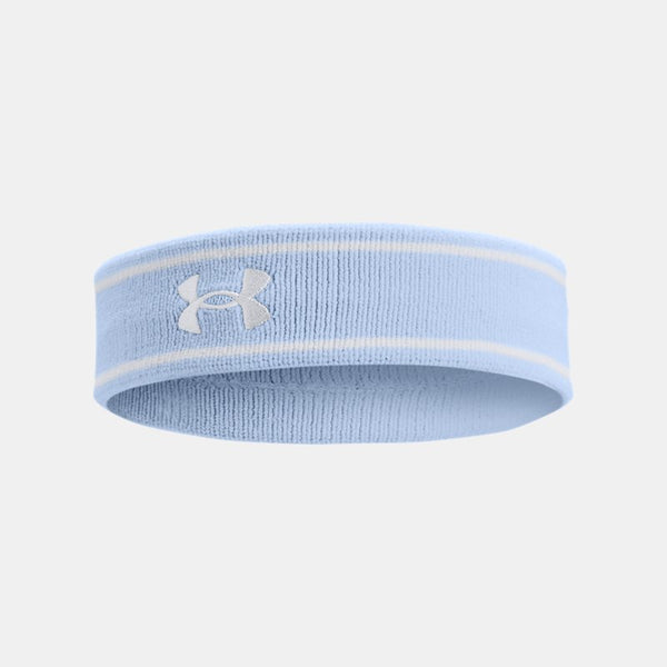 Under Armour Striped Performance Terry Headband Nimbus Blue White OSFM