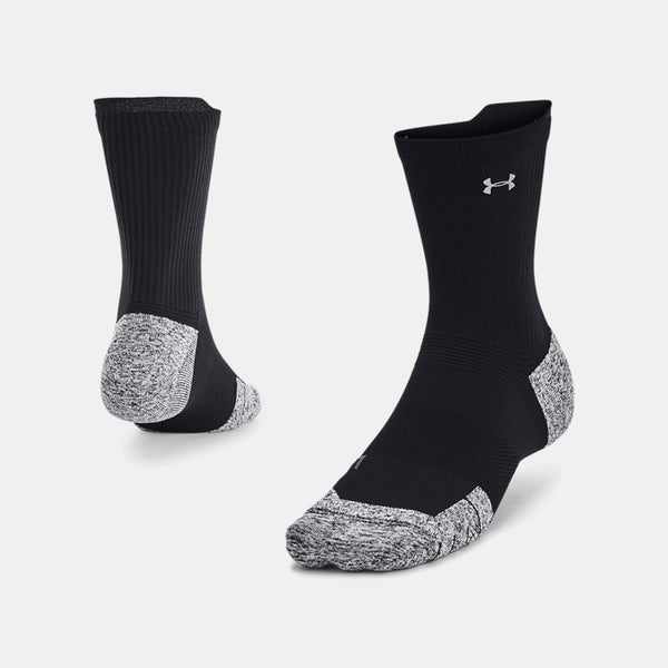 Under Armour ArmourDry™ Run Cushion Mid-Crew Socks Black Reflective