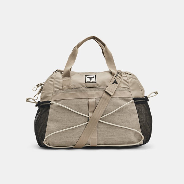 Project Rock Small Gym Bag Timberwolf Taupe Black OSFM