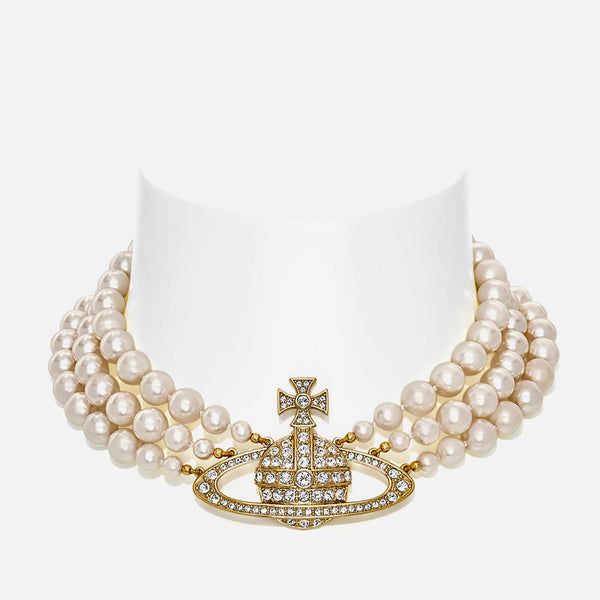 Vivienne Westwood Bas Relief GoldTone and Faux Pearl Choker