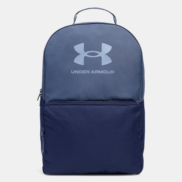 Under Armour Essential Backpack Downpour Gray Midnight Navy Metallic Gravel