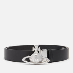 Vivienne Westwood Orb Buckle Palladio Leather Belt