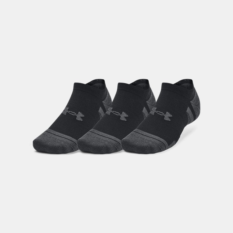 Under Armour Performance Tech -Pack No Show Socks Black Jet Gray