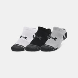 Under Armour Performance Tech -Pack No Show Socks Mod Gray White Jet Gray