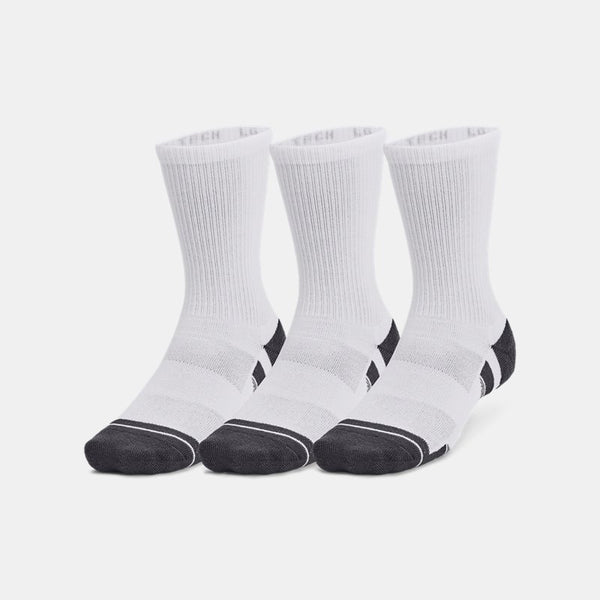 Under Armour Performance Tech -Pack Crew Socks White Jet Gray