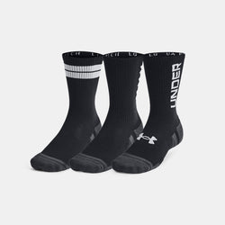 Under Armour Performance Tech -Pack Crew Socks Black White