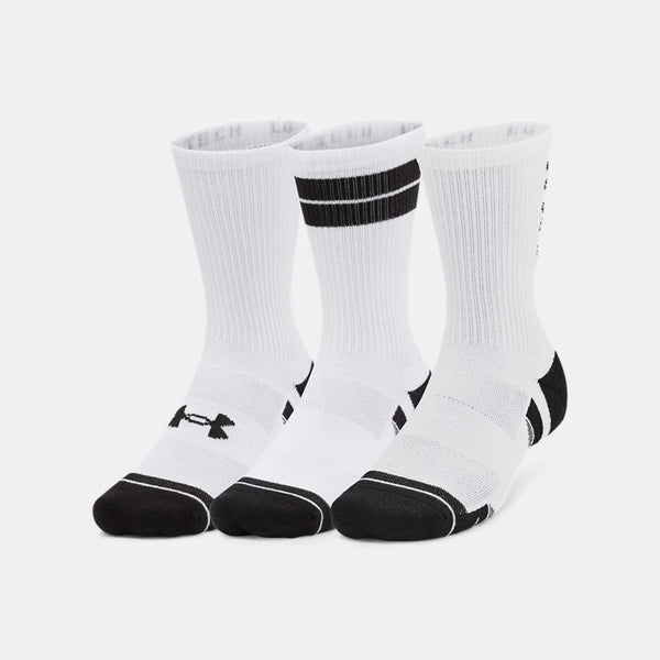 Under Armour Performance Tech -Pack Crew Socks White Black