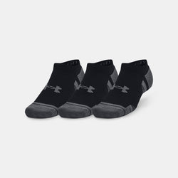 Under Armour Performance Cotton -Pack No Show Socks Black Pitch Gray