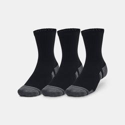 Under Armour Performance Cotton -Pack Mid-Crew Socks Black Pitch Gray