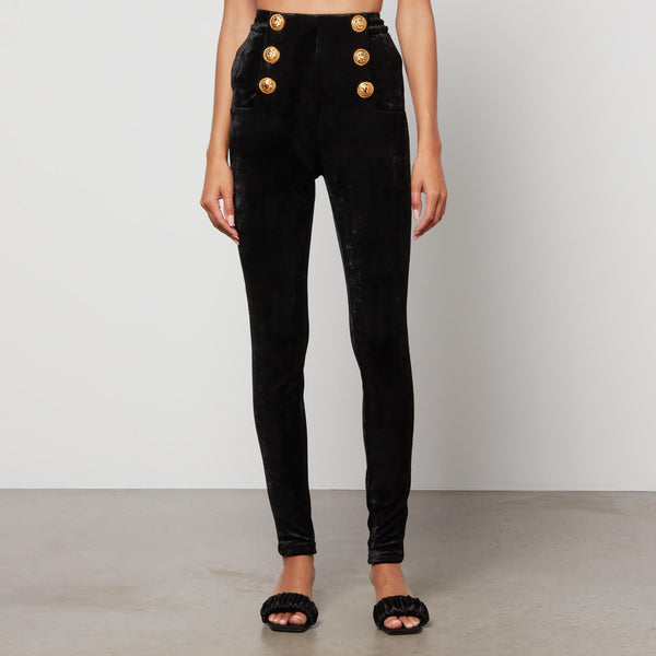 Balmain Velour Skinny Trousers 