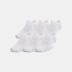 Under Armour Essential -Pack No-Show Socks White Halo Gray