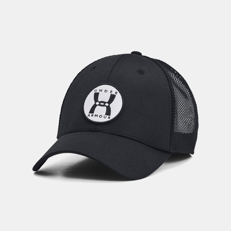 Under Armour Blitzing Trucker Hat Black White OSFM