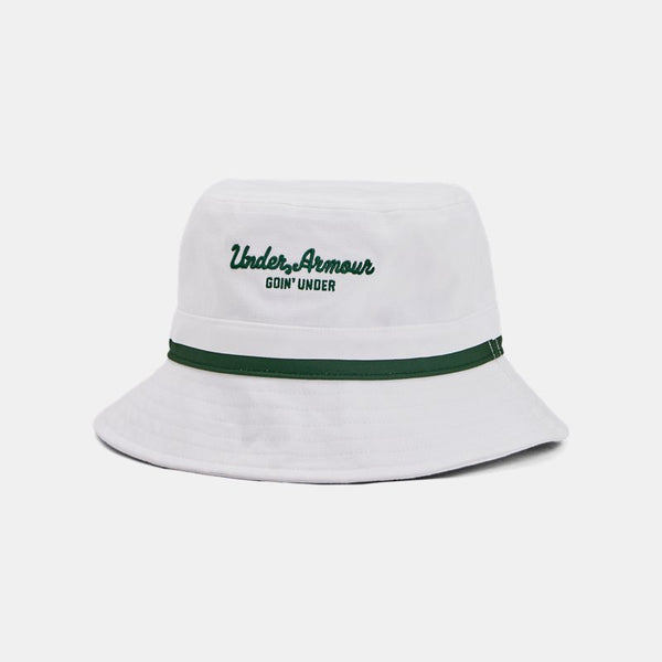 Under Armour Drive Bucket Hat White Forest Green