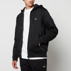 Lacoste LogoAppliquéd CottonBlend Jersey ZipUp Hoodie